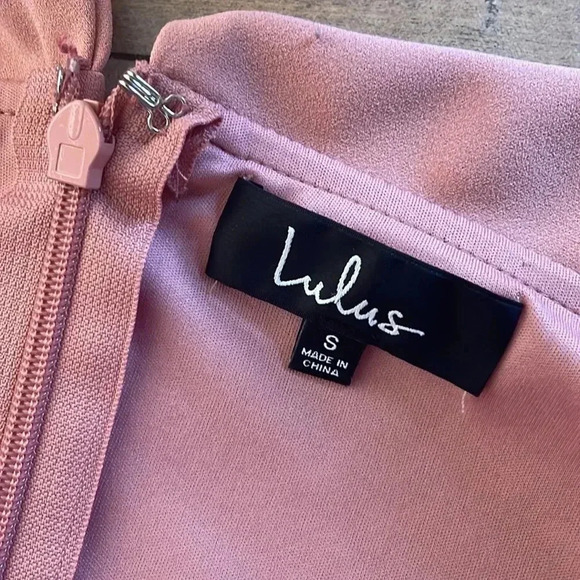 Lulus Aveline Mauve Pink Off-the-Shoulder Maxi Dress Sz S - Picture 5 of 10